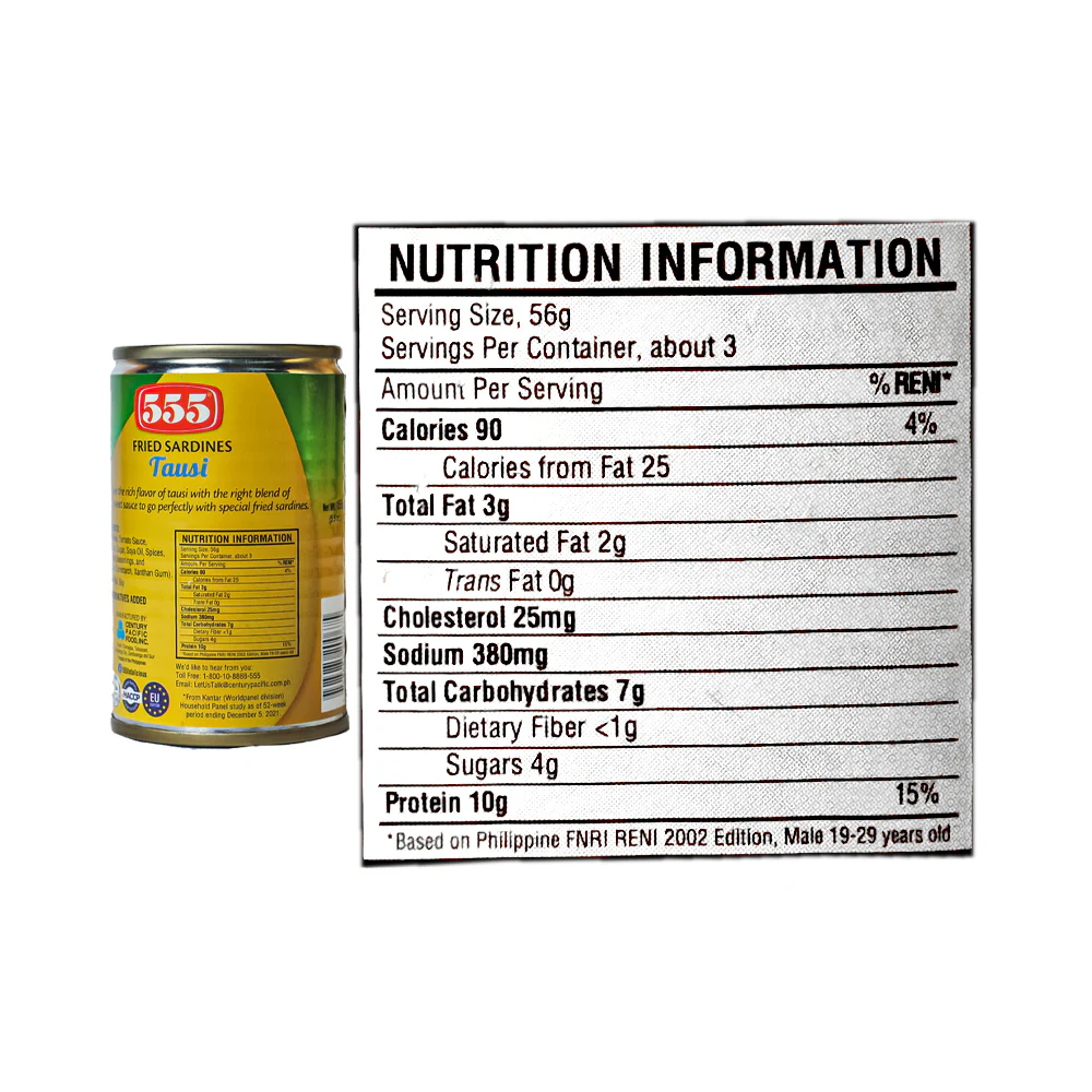 555 Fried Sardines With Tausi 155g - Image 3