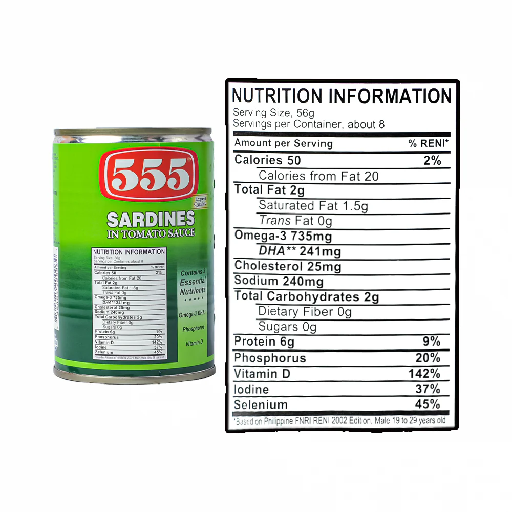 555 Sardines in Tomato Sauce 425g - Image 3