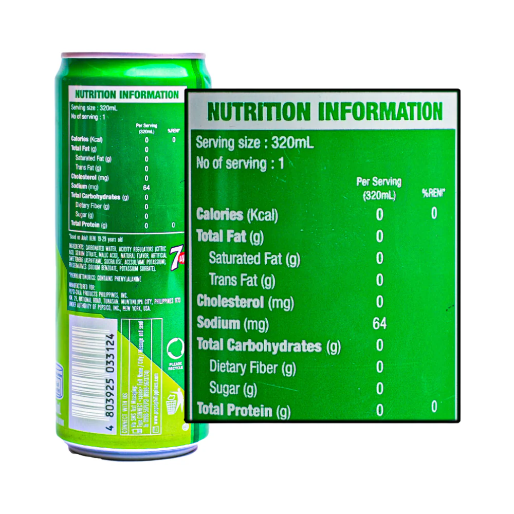7-Up Soda Can 330ml - Image 2