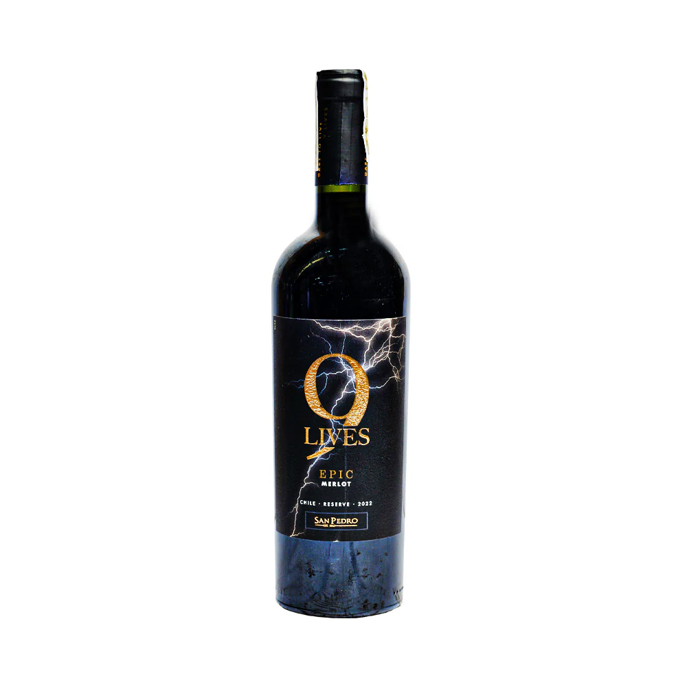 9 Lives Epic Merlot 2022 Red Wine 750ml - Image 2