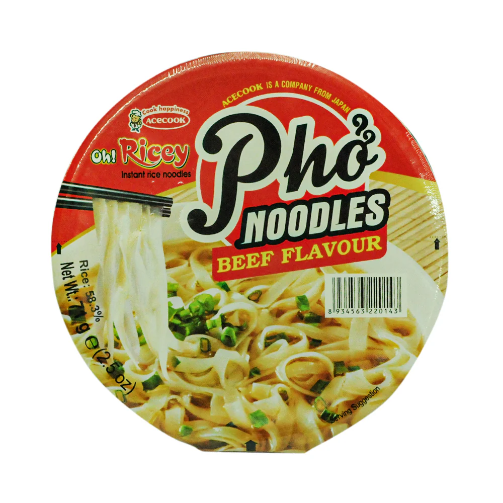 Acecook Oh! Ricey Instant Noodles Bowl 71g - Image 3