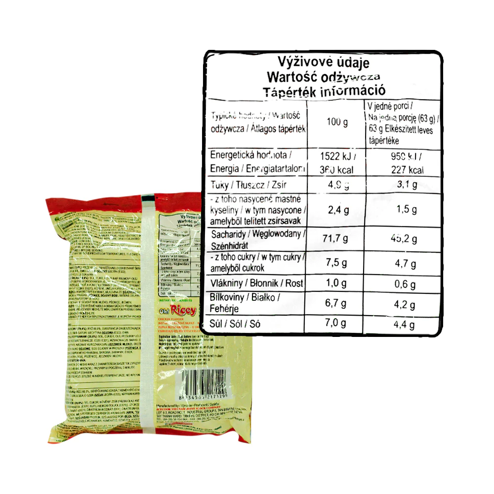 Acecook Oh! Ricey Instant Pho Noodles Chicken 63g - Image 2