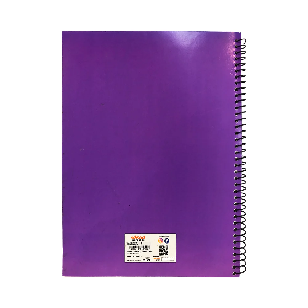 Advance University Avantage Neon Notebook Spiral 80 Leaves - Image 4