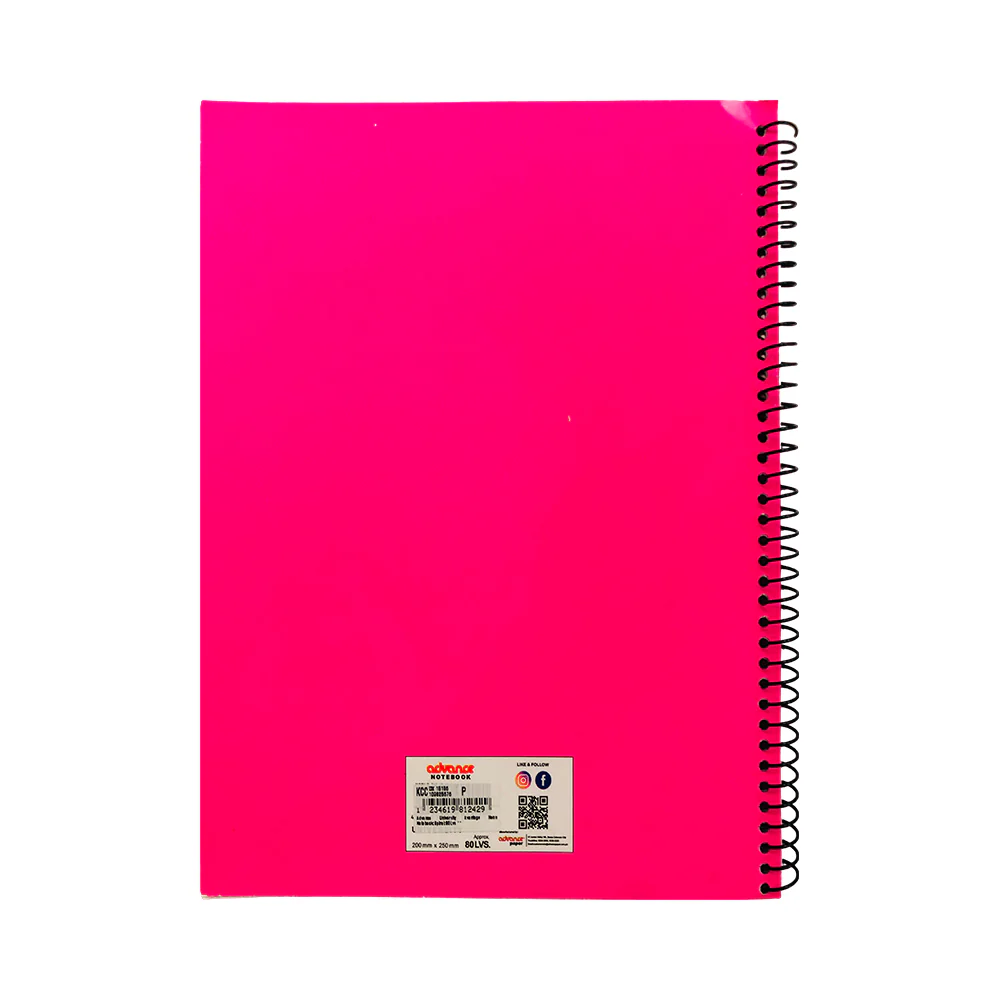 Advance University Avantage Neon Notebook Spiral 80 Leaves - Image 8