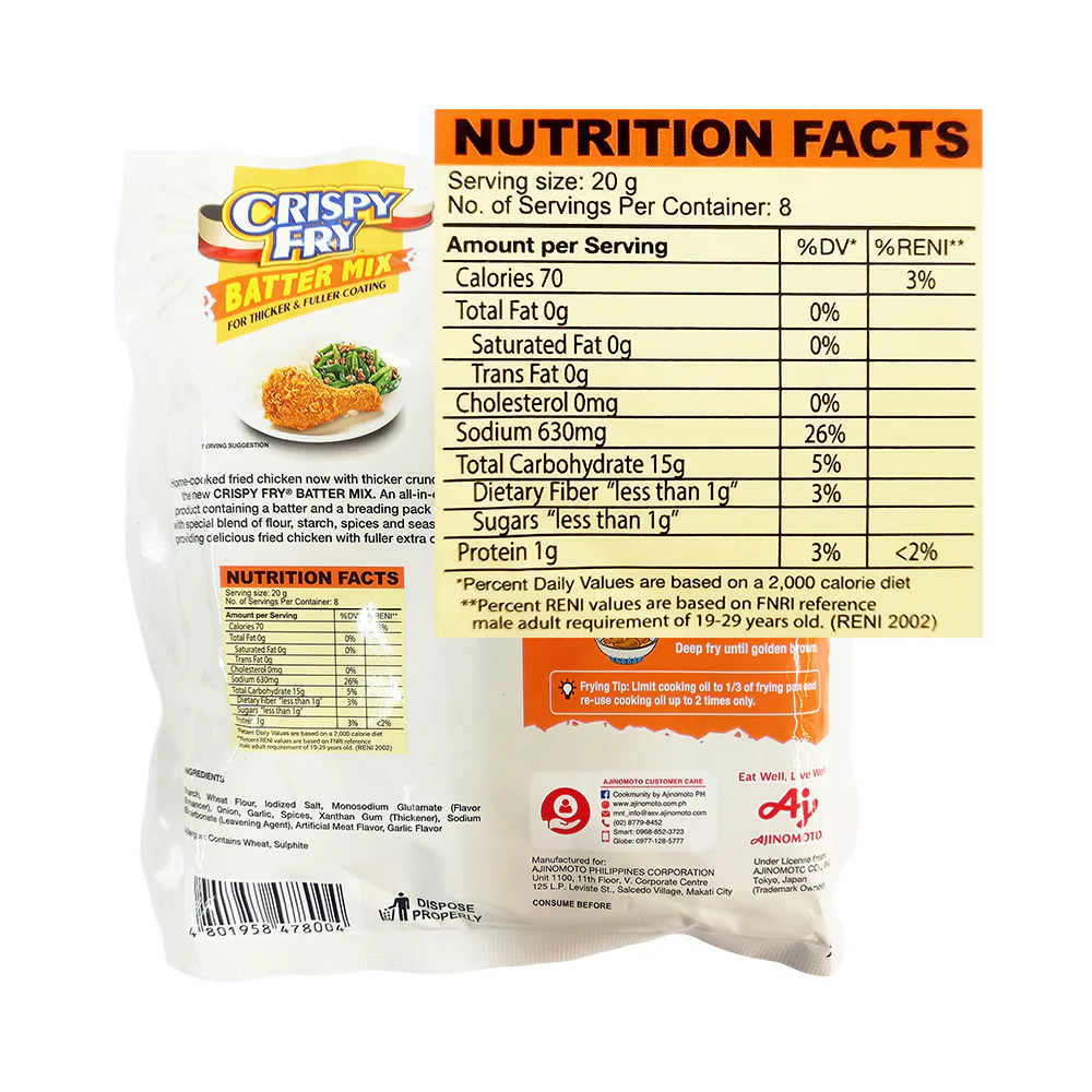 Ajinomoto Crispy Fry Batter Mix 160g - Image 2
