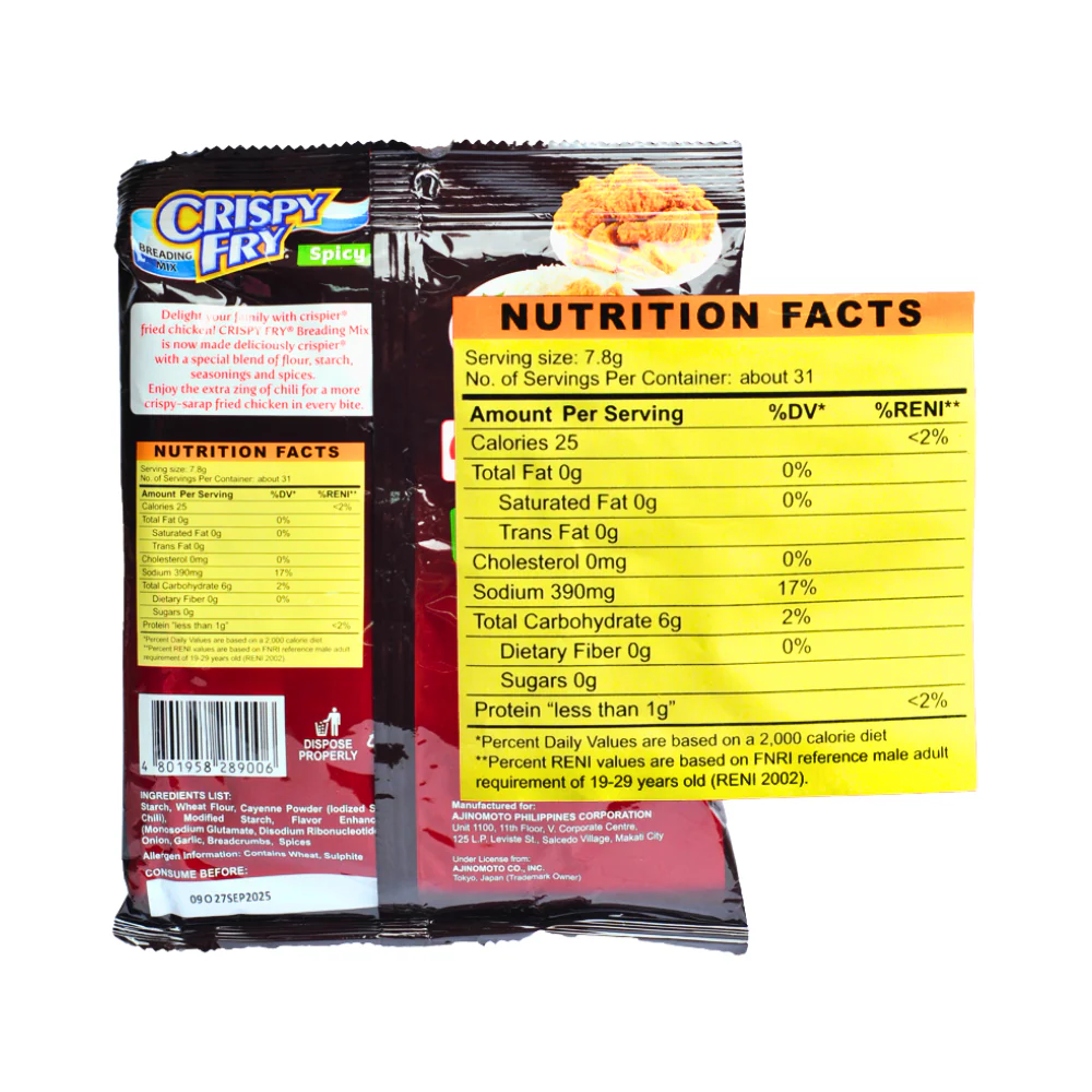 Ajinomoto Crispy Fry Breading Mix Spicy 238g - Image 2