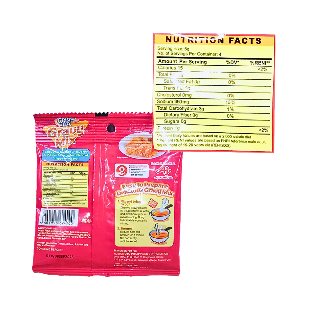 Ajinomoto Crispy Fry Gravy Mix 20g - Image 2