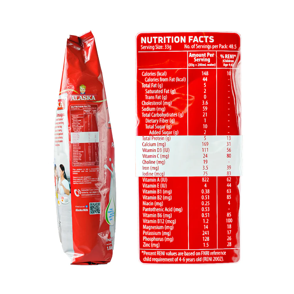 Alaska Fortified Powdered Filled Milk 1.4kg - Image 3