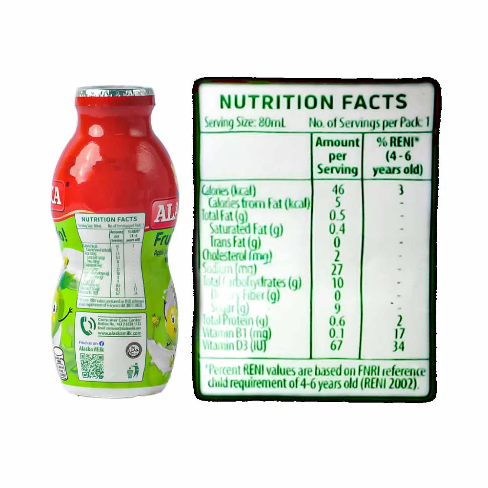 Alaska Fruitti Yo! Apple Yoghurt Milk Drink 80ml - Image 3