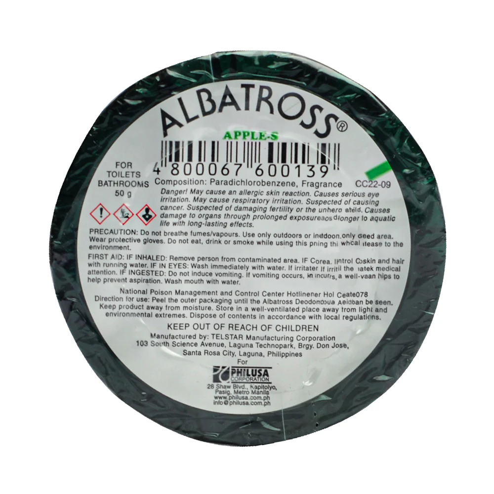 Albatross Deodorizer Round Refill Apple 50g - Image 2