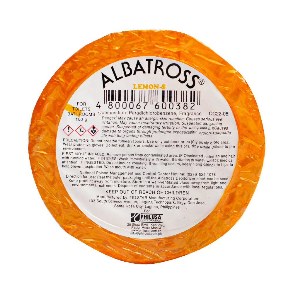 Albatross Deodorizer Round Refill Lemon 100g - Image 2
