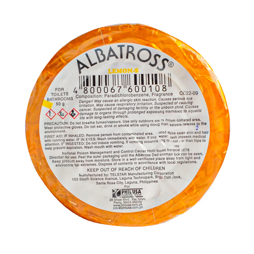Albatross Deodorizer Round Refill Lemon 50g - Image 2