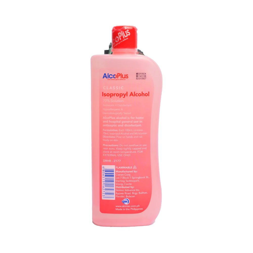 Alcoplus 70% Isopropyl Alcohol Classic 500ml - Image 2