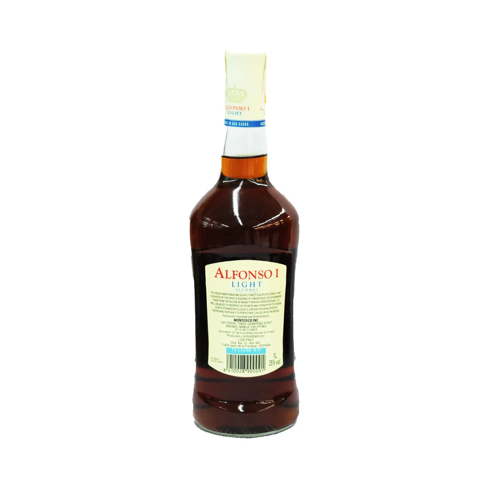 Alfonso 1 Light Brandy 1L - Image 3