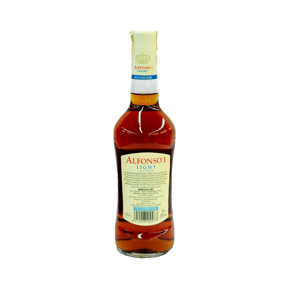 Alfonso 1 Light Brandy 700ml - Image 3