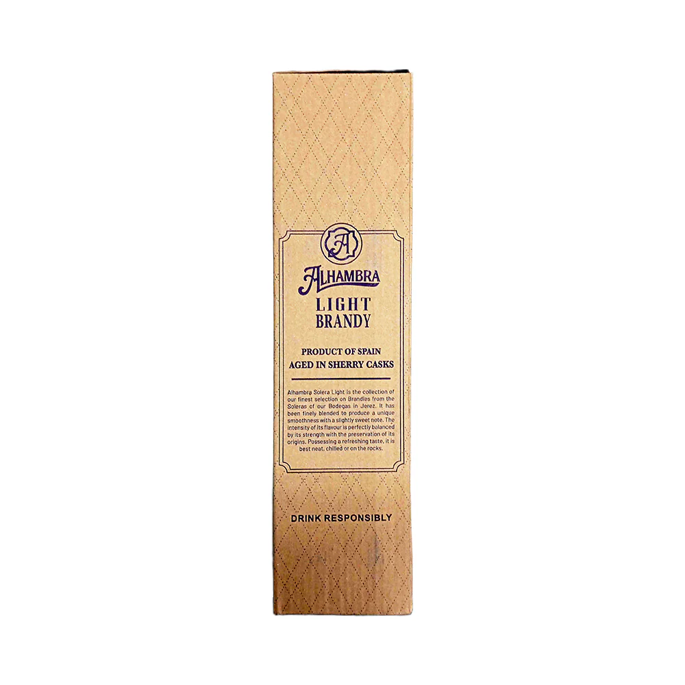 Alhambra Solera Light Brandy 1L With Free Premium Glass - Image 2
