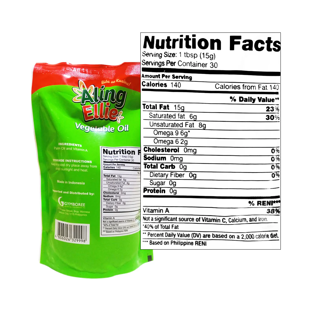 Aling Ellie Vegetable Oil SUP 500ml - Image 2