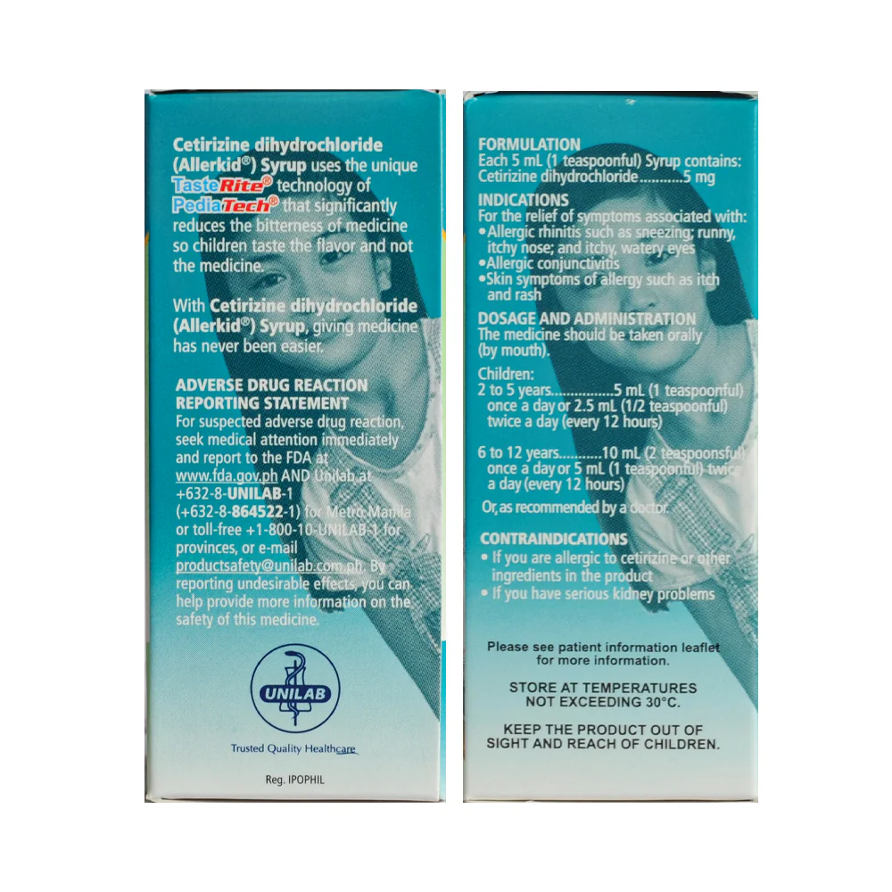Allerkid Cetirizine 5mg/5ml Syrup 30ml - Image 2