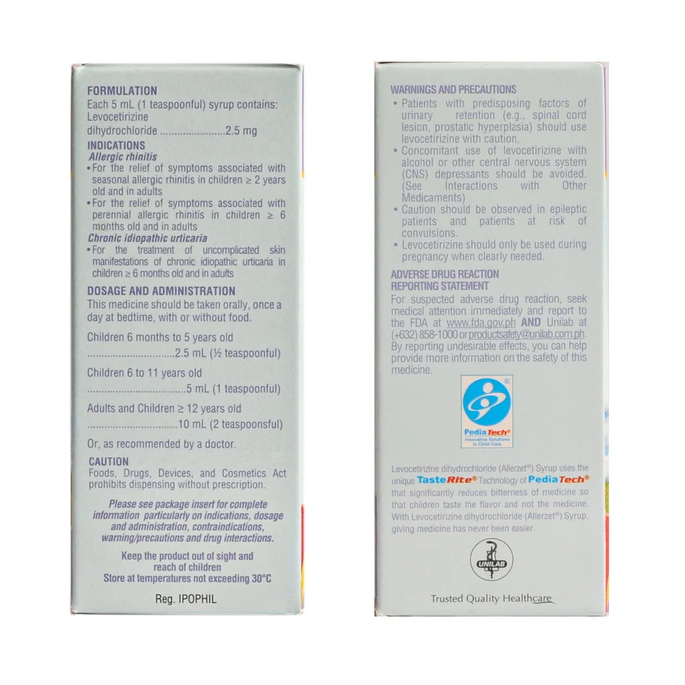 Allerzet 2.5mg/5ml Syrup 30ml - Image 3
