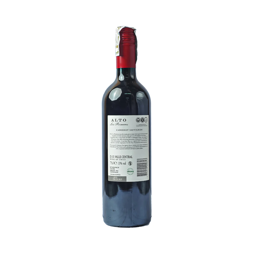 Alto Los Romeros Cabernet Sauvignon Red Wine 750ml - Image 3