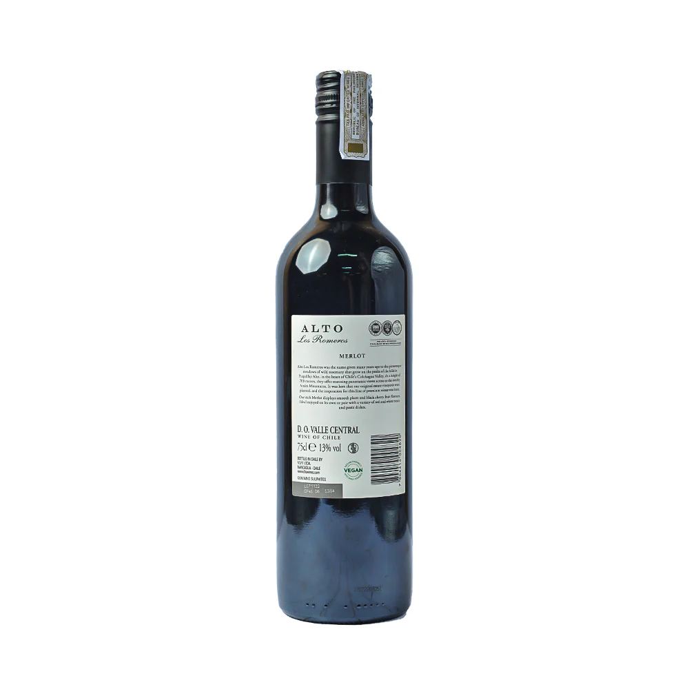 Alto Los Romeros Merlot Red Wine 750ml - Image 3