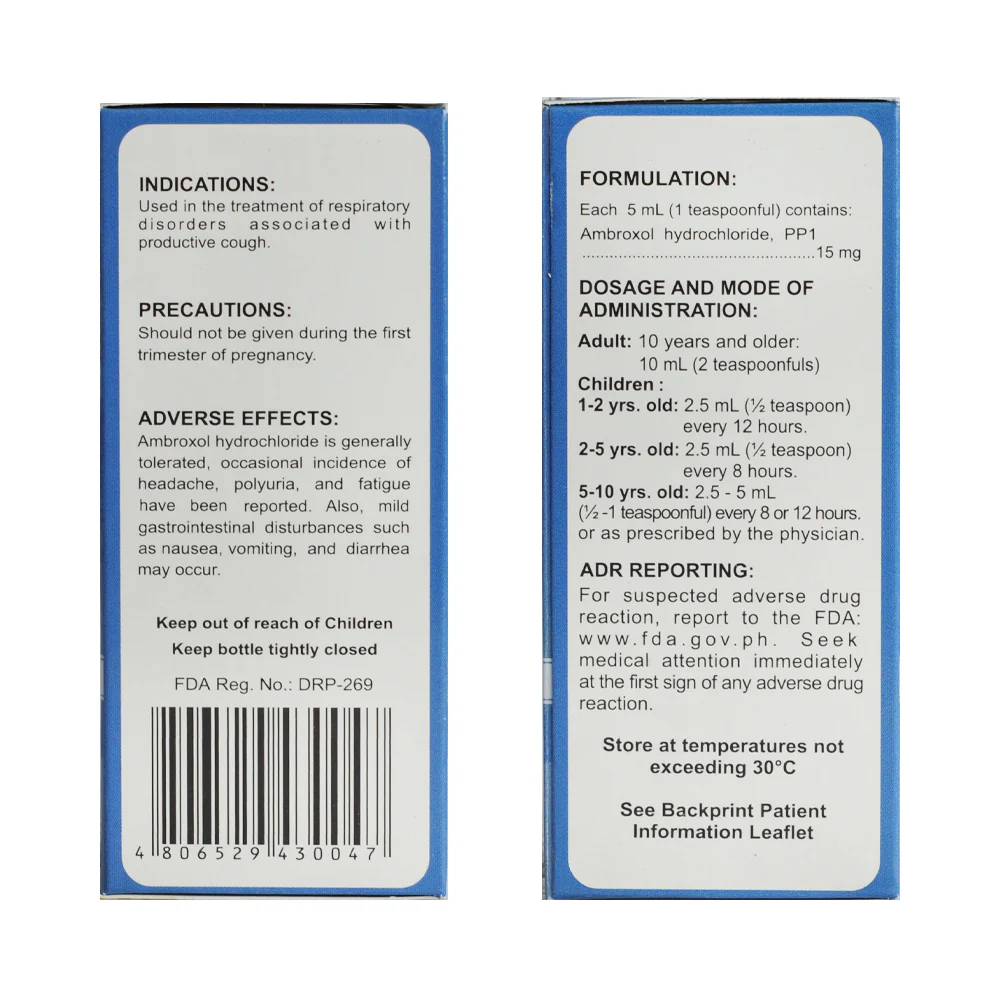 Ambroxol 15mg/5ml Syrup 60ml - Image 2