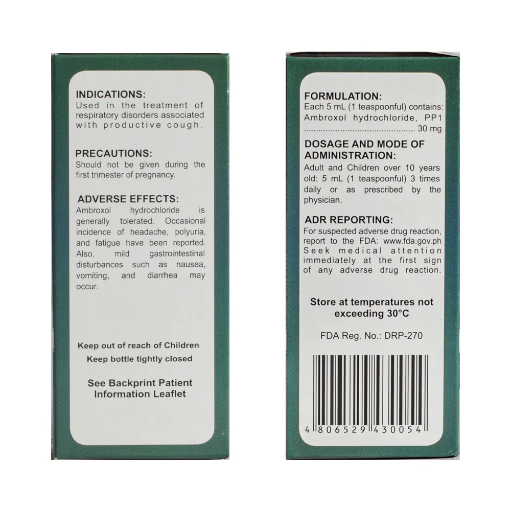 Ambroxol 30mg/5ml Syrup 60ml - Image 2
