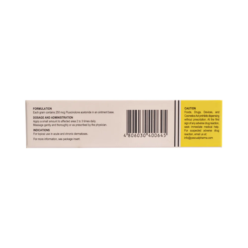 Aplosyn-25 Fluocinolone Acetonide 250mcg/g Ointment 5g - Image 3