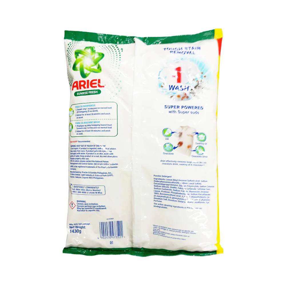 Ariel Detergent Powder Sunrise Fresh 1430g - Image 2