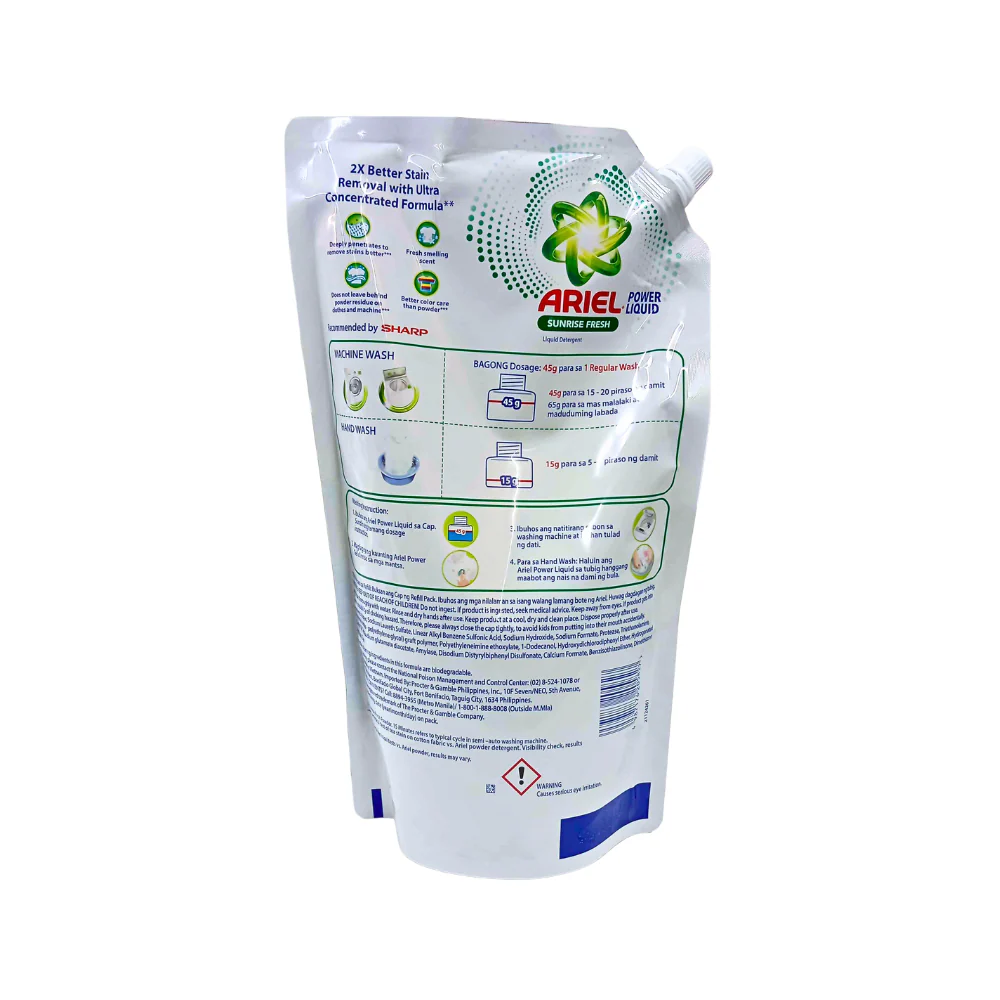 Ariel Power Liquid Sunrise fresh 1.26kg - Image 2