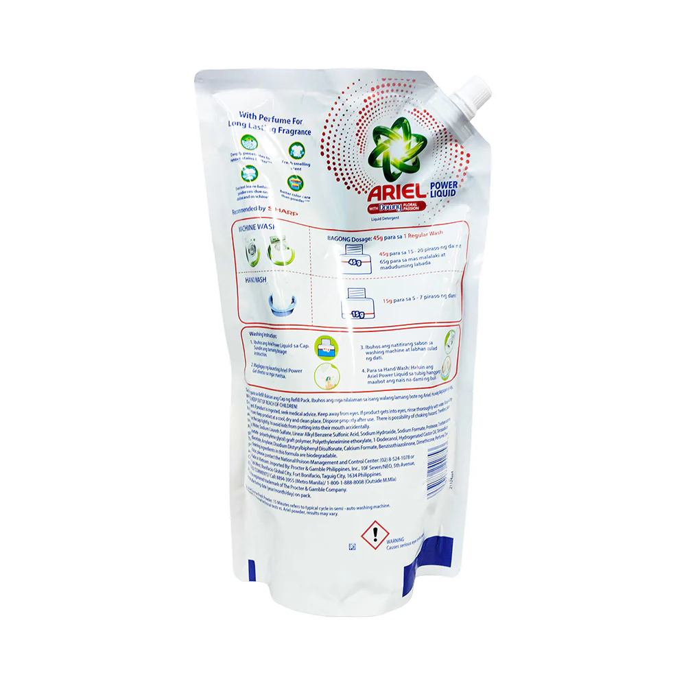 Ariel Power Liquid With Downy Floral Passion 1.235kg - Image 2