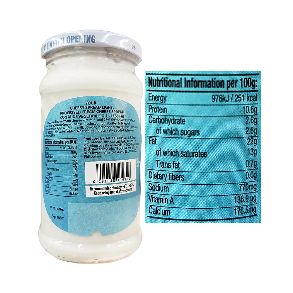 Arla Cheesy Spread Light 240g - Image 2