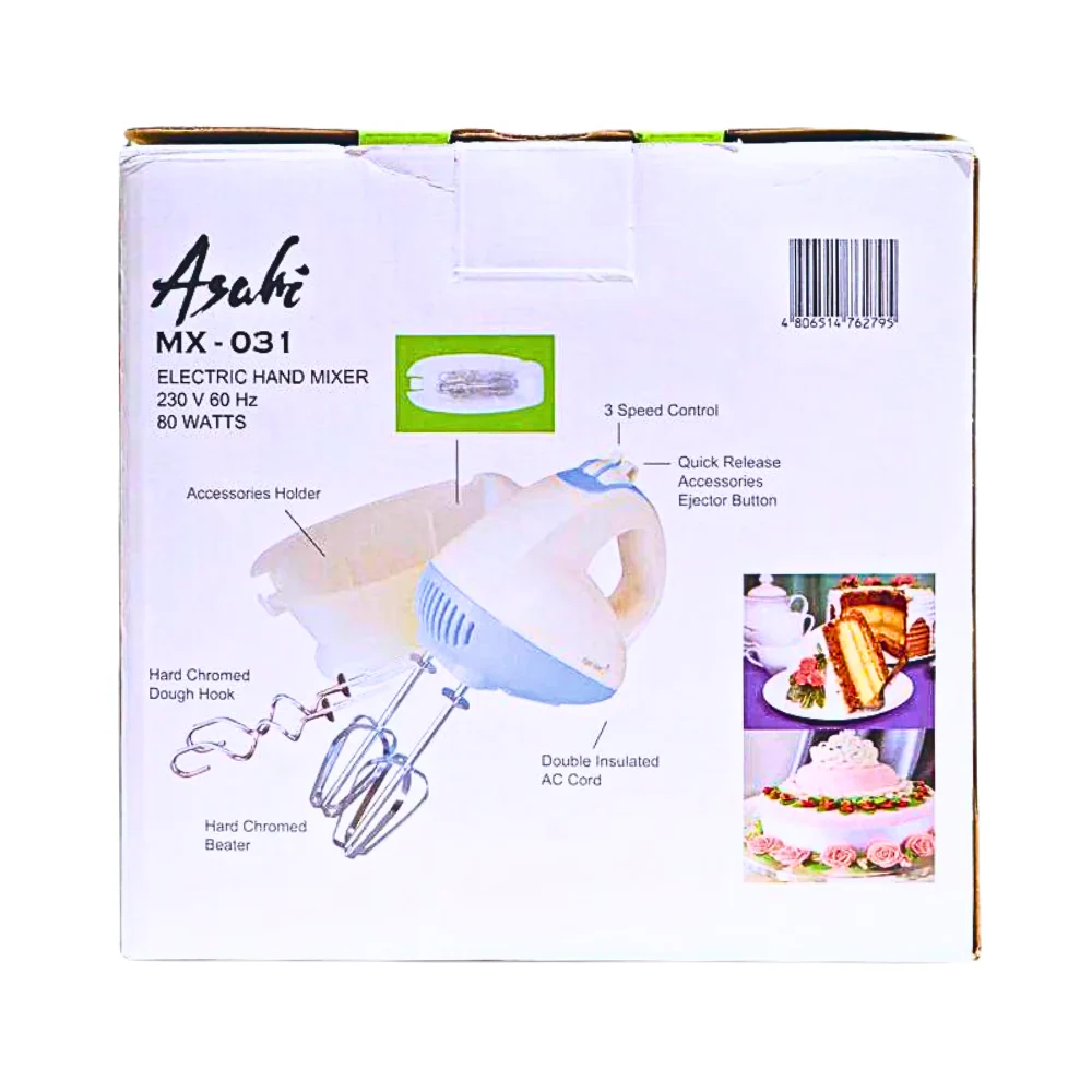 Asahi Electric Hand Mixer 80W - Image 2