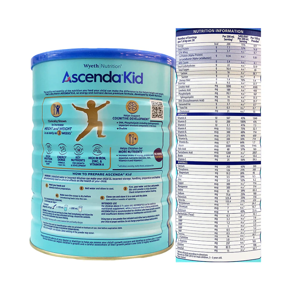 Ascenda Kid Powdered Milk Drink 3 - 7+ Years Old - Image 4