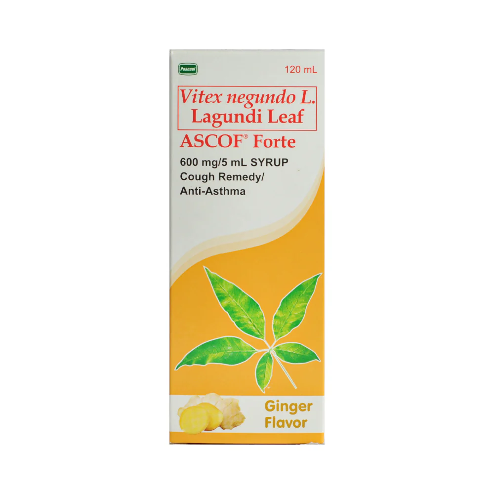 Ascof Forte Lagundi Ginger 600mg/5ml Syrup 120ml - Image 2
