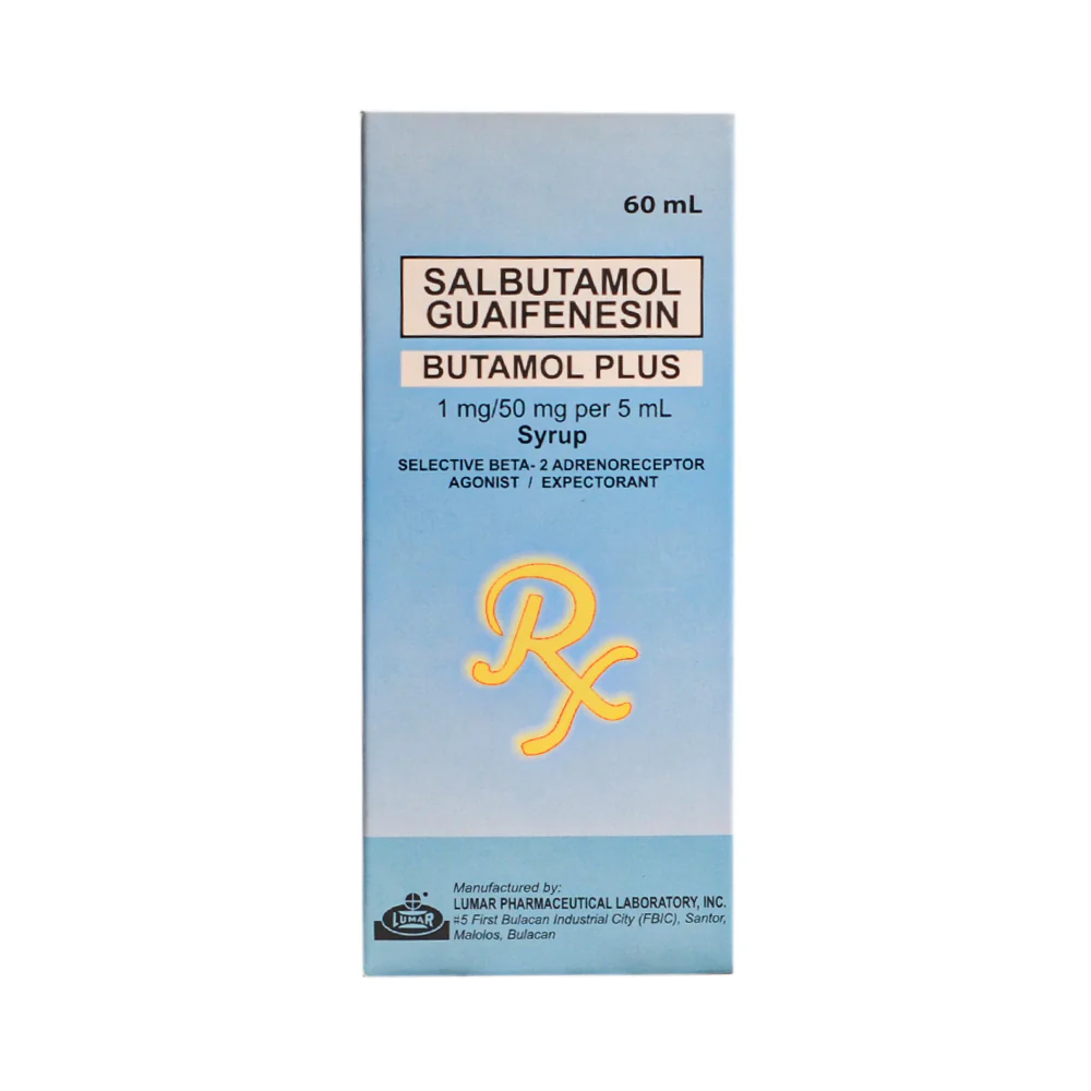 Asmair Salbutamol+Guaifenesin 1mg/50mg/5ml Syrup 60ml - Image 2
