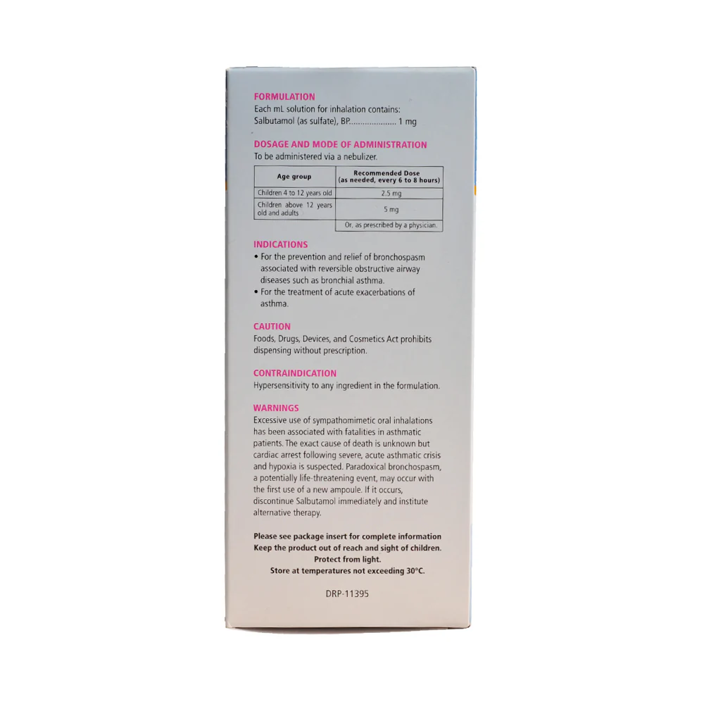 Asmalin Salbutamol 1mg/ml Pulmoneb 2.5ml - Image 3