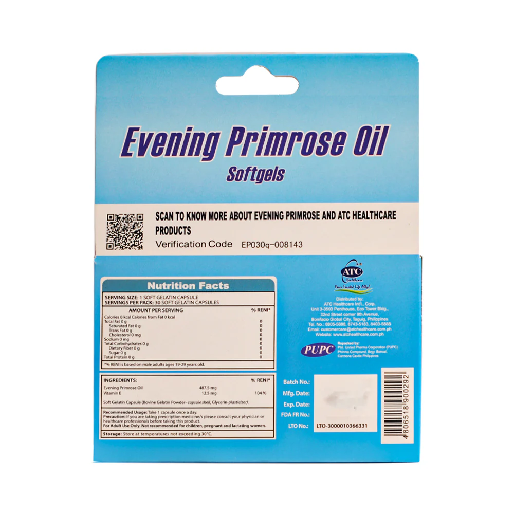 ATC Evening Primrose Softgels 500mg By 1's - Image 3