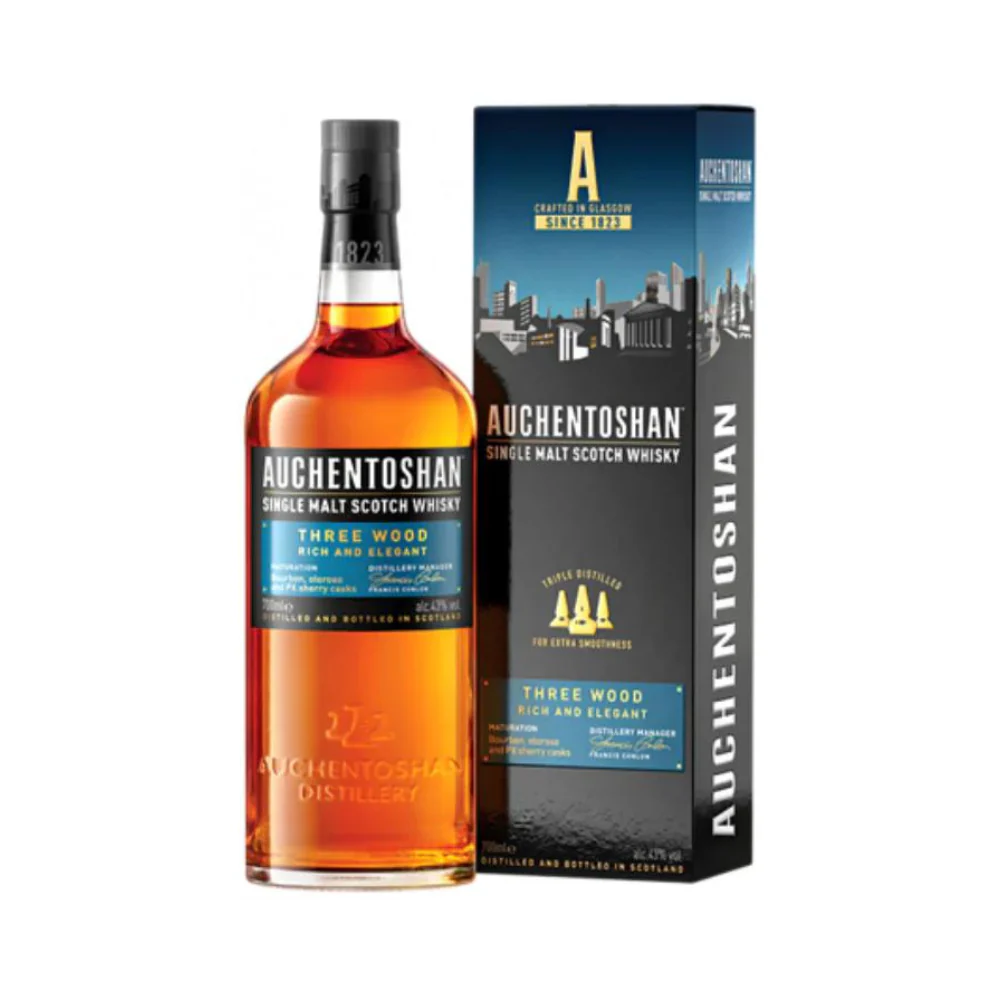 Auchentoshan Three Wood Single Malt Scotch Whisky 700ml - Image 2