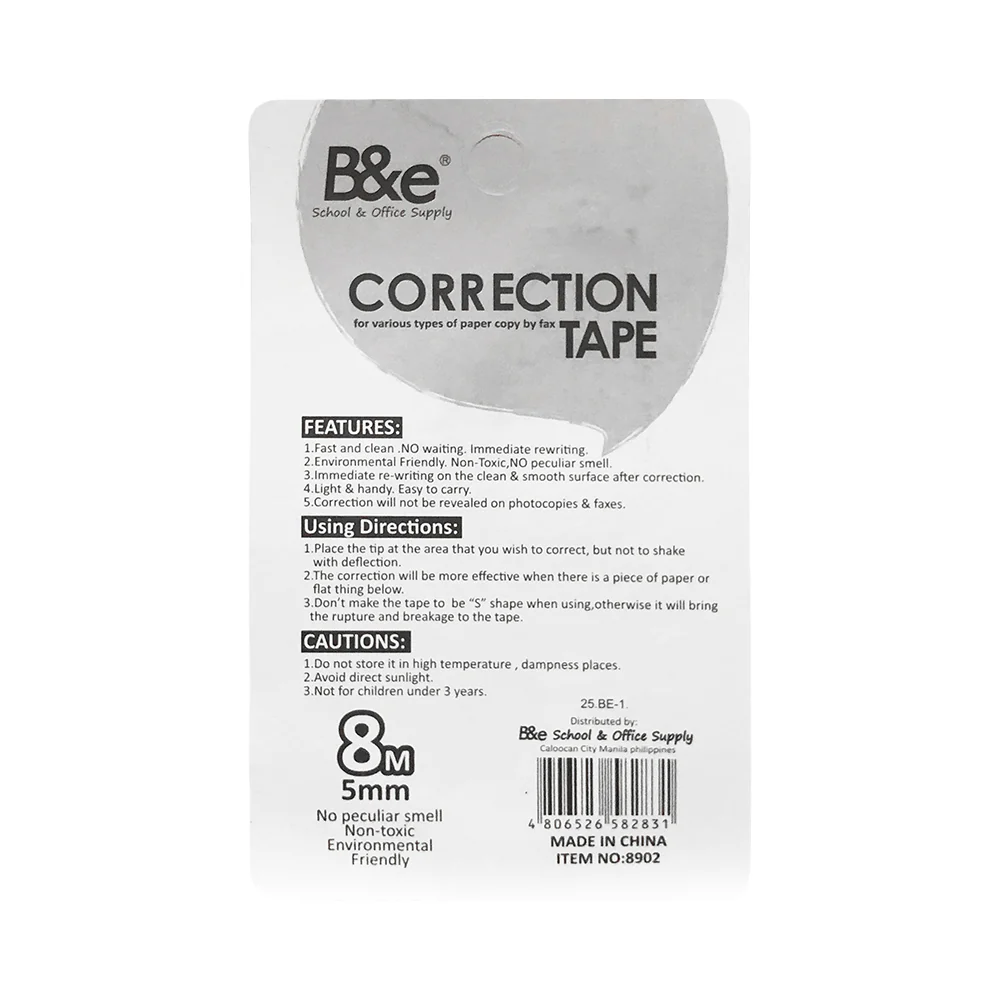 B&e Correction Tape 8m - Image 2