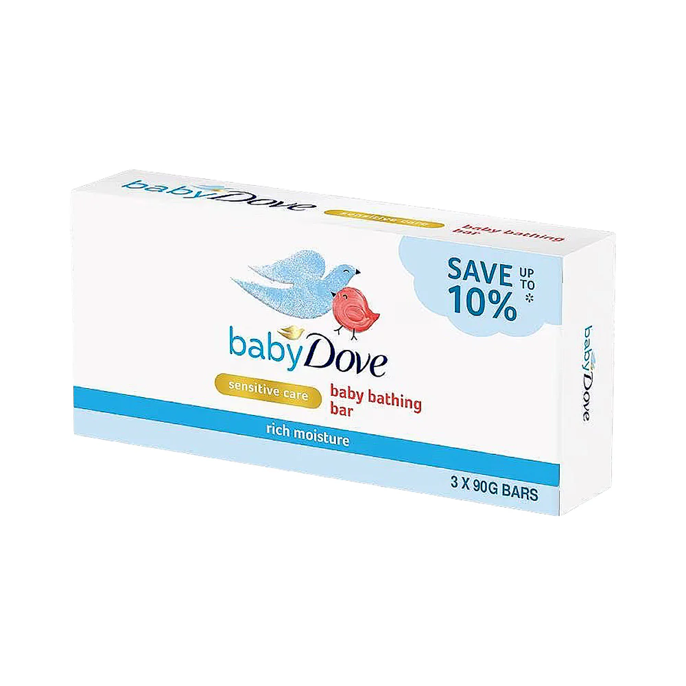 Baby Dove Bar Soap Rich Moisture 90g x 3's - Image 2