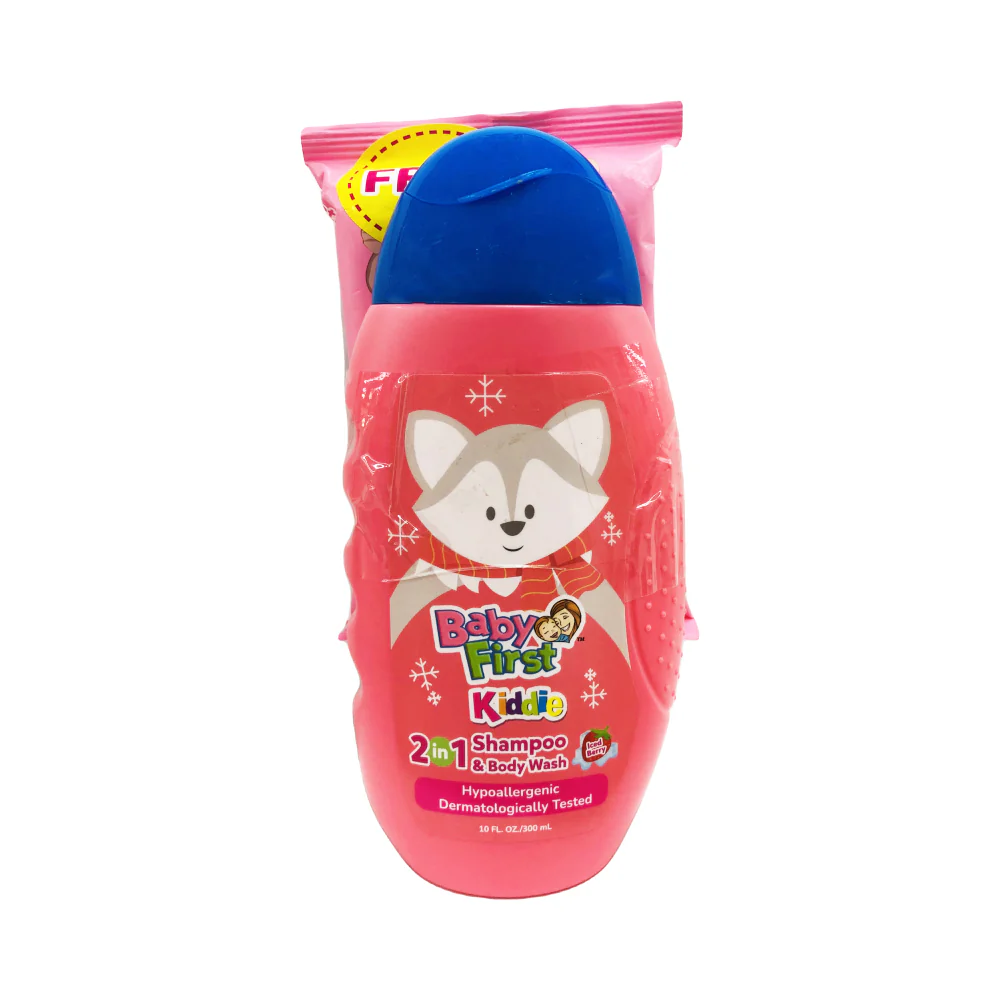 Baby First 2 in 1 Kiddie Shampoo And Body Wash 300ml + Kiddie Wipes - Image 5