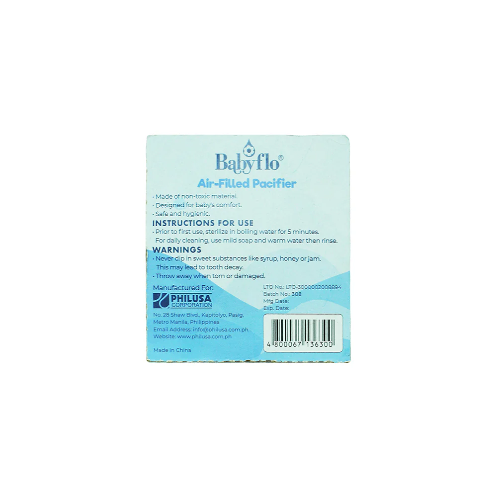 Babyflo Air Filled Pacifier 1's - Image 2