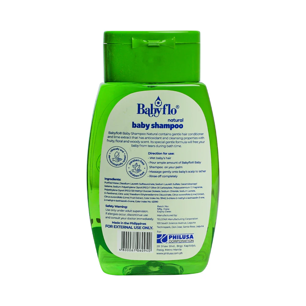 Babyflo Baby Shampoo Natural 125ml - Image 2
