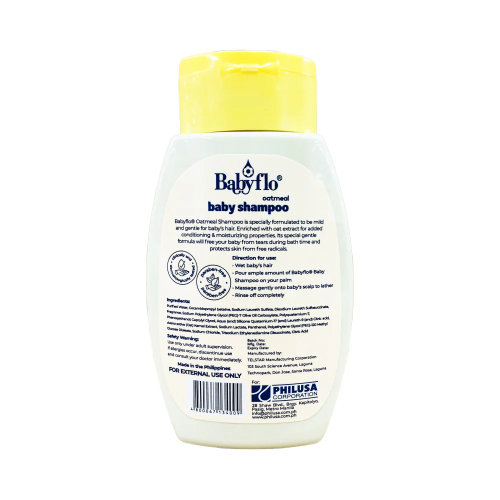 Babyflo Baby Shampoo Oatmeal 200ml - Image 2