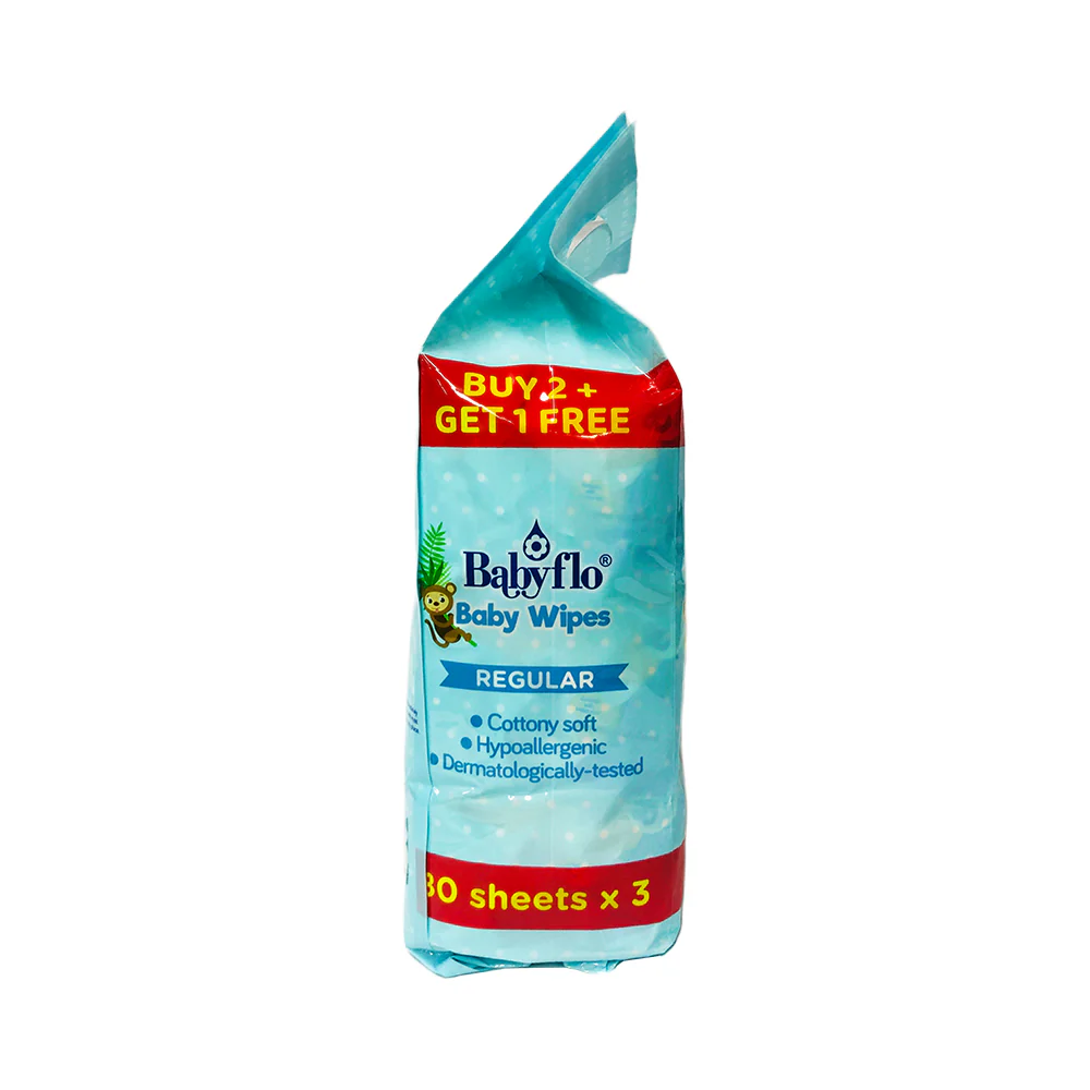 Babyflo Baby Wipes 80's x 3's - Image 3
