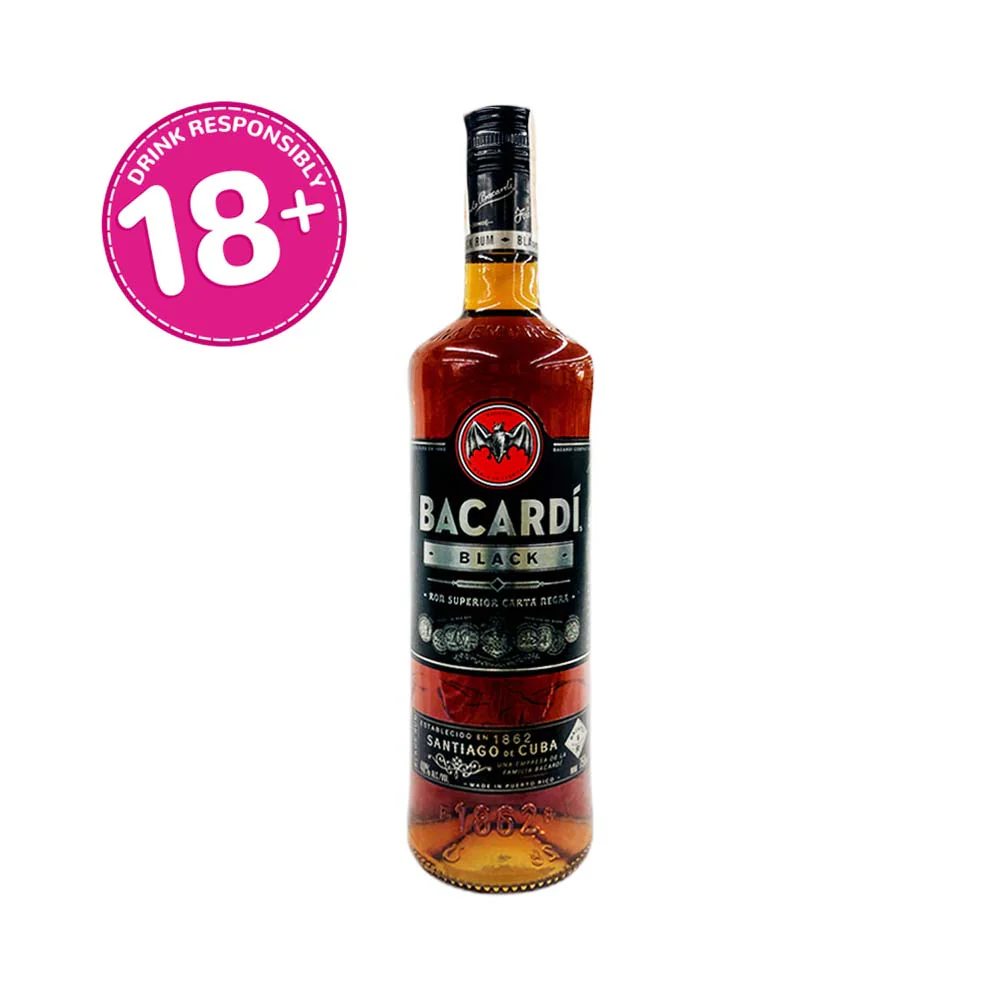 Bacardi Premium Black Rum 750ml