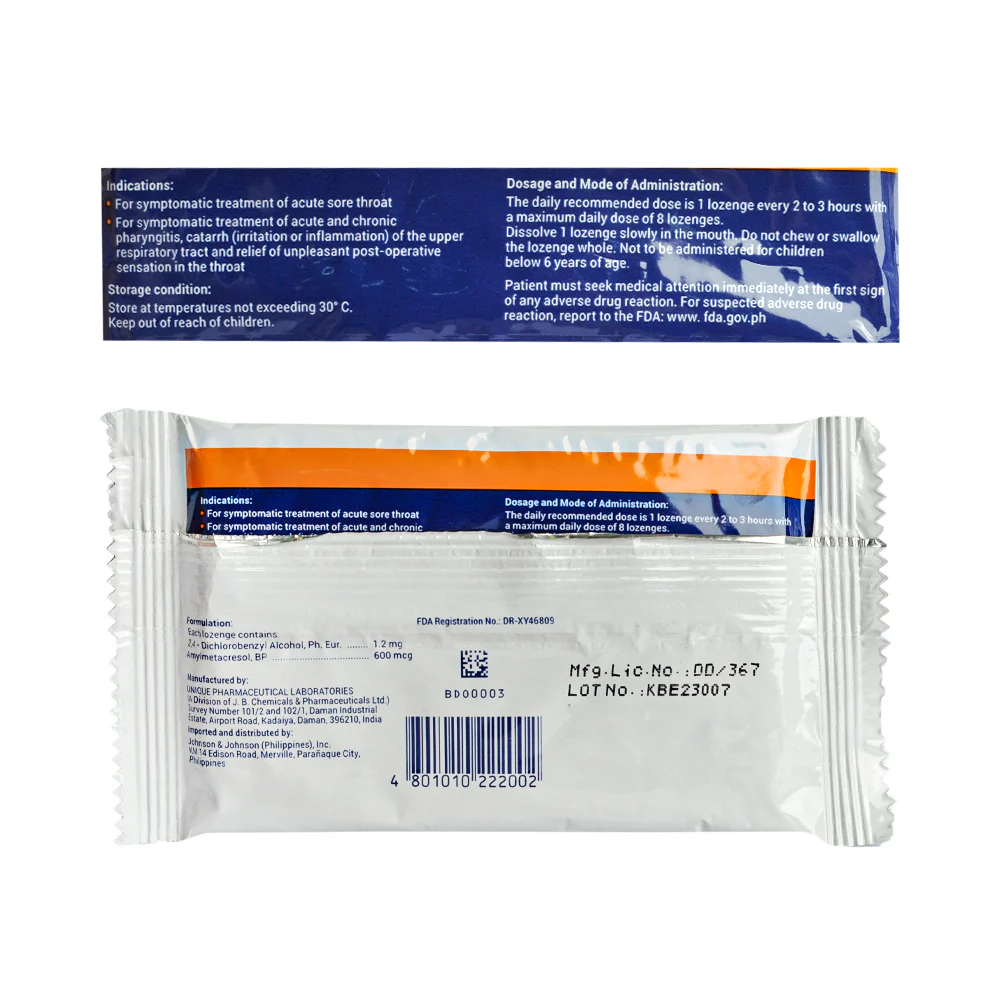 Bactidol Extra Soothing Lozenges Orange 8's - Image 2