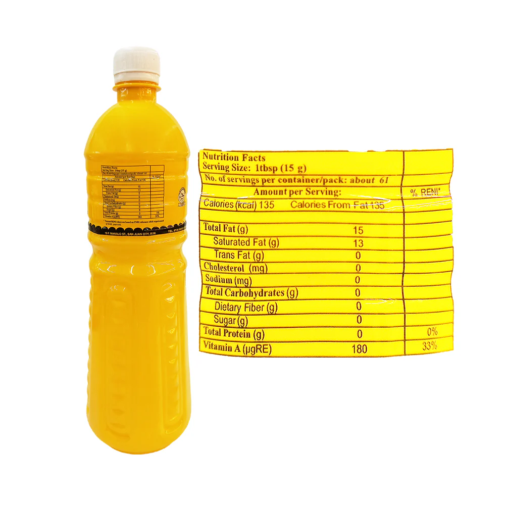 Baguio Pure Coconut Oil Plastic 1L - Image 2