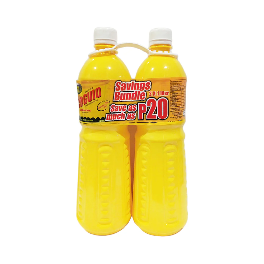 Baguio Pure Coconut Oil Plastic 1L x 2's - Image 2